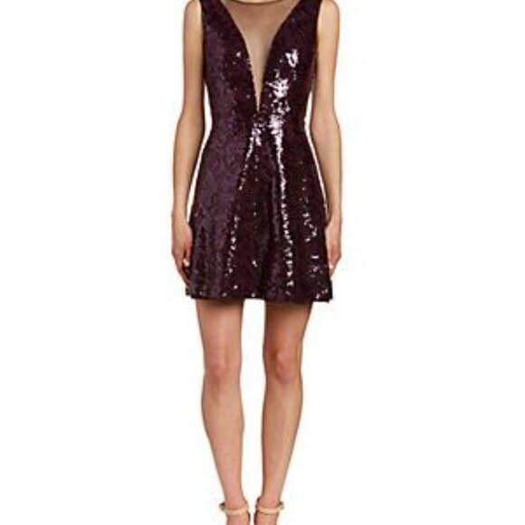BCBGMaxAzria Selina Fit and Flare sz 8 sequin Cocktail Dress - Picture 6 of 8